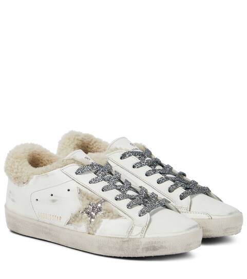 Golden goose fur lined sneakers clearance