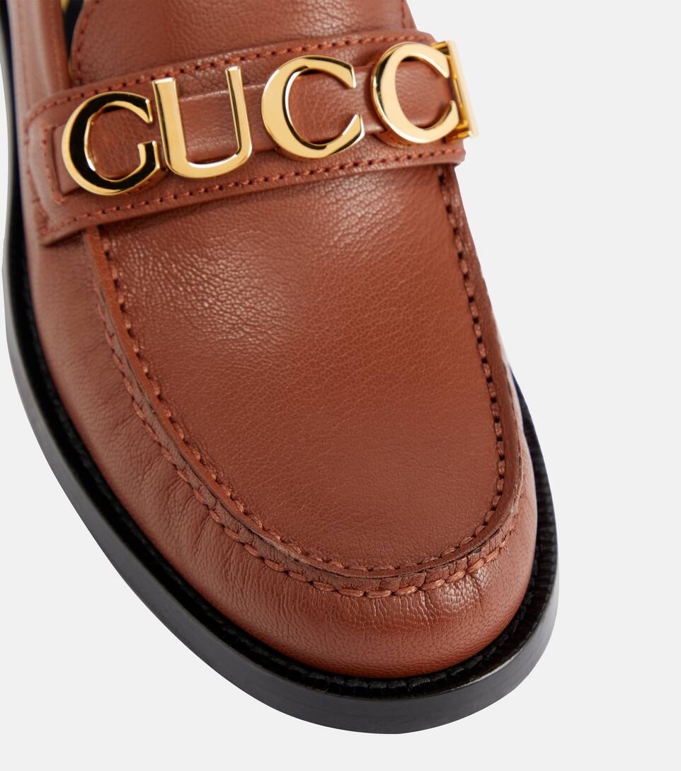 Gucci Cara logo leather loafers Mytheresa