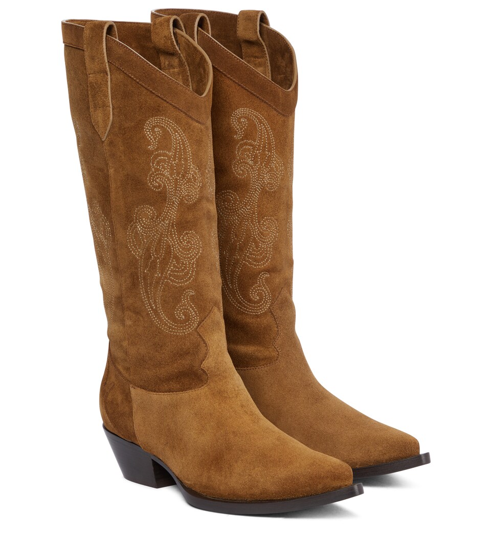 cowboy boots suede