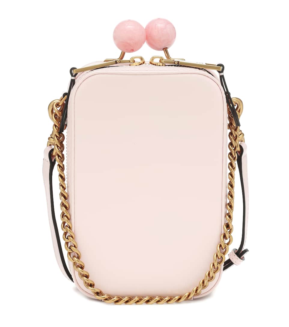 Marc Jacobs The Vanity Leather Crossbody Bag In 粉红色 ModeSens