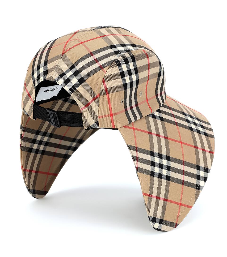 棉质混纺格纹软帽