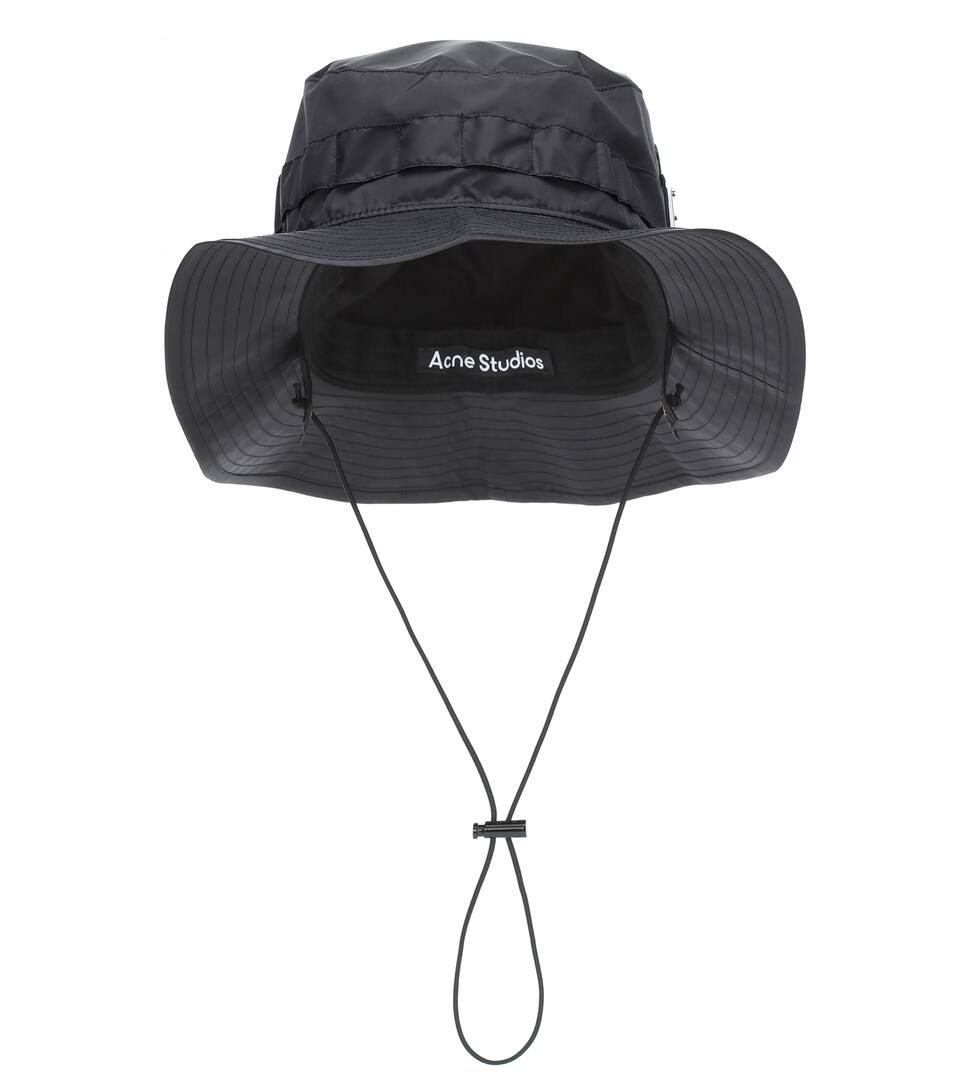 Click to view more detailed imagery on our partner's website Acne Studios Logo-appliquéd Nylon Bucket Hat In Black
