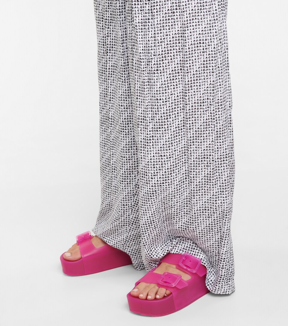 rubber platform sandals