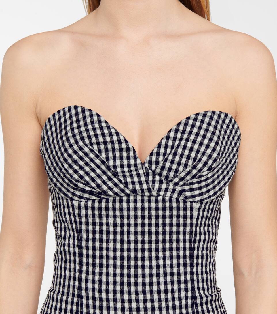 gingham bustier