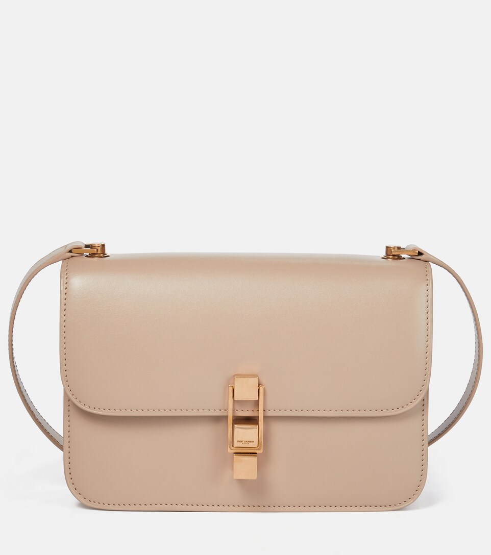 le carre satchel in box saint laurent leather
