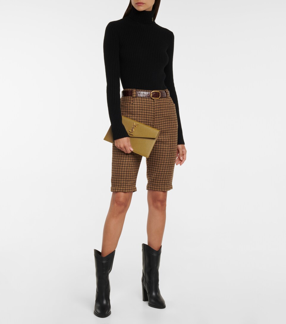 Saint Laurent - Uptown Small leather clutch | IetpShops