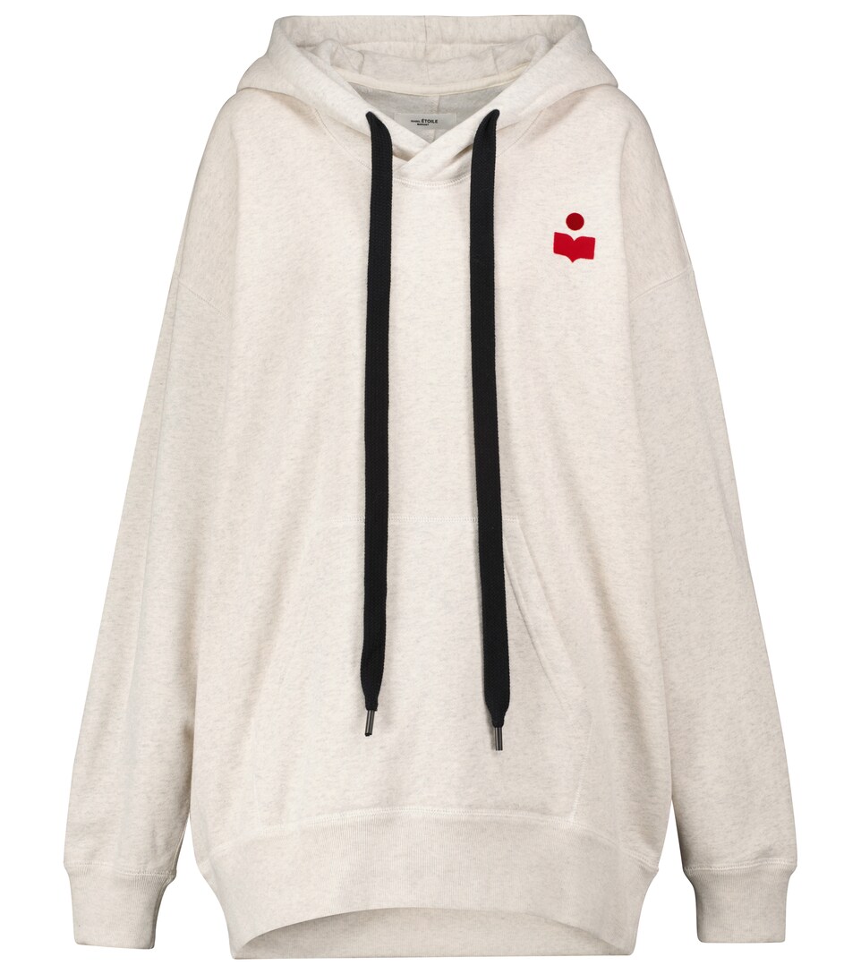 rose patch stripe sleeve drawstring hoodie