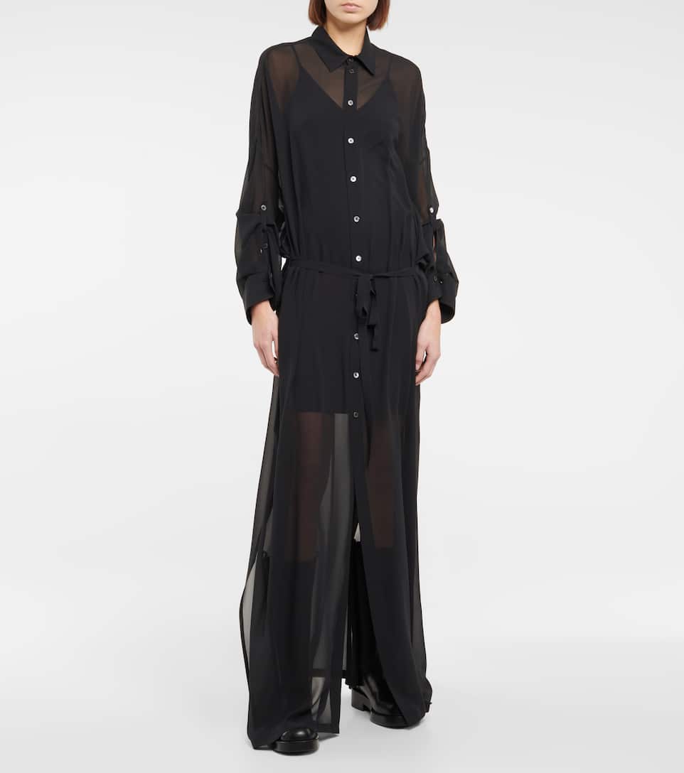 Ann Demeulemeester Silvie Sheer Shirt Dress Mytheresa