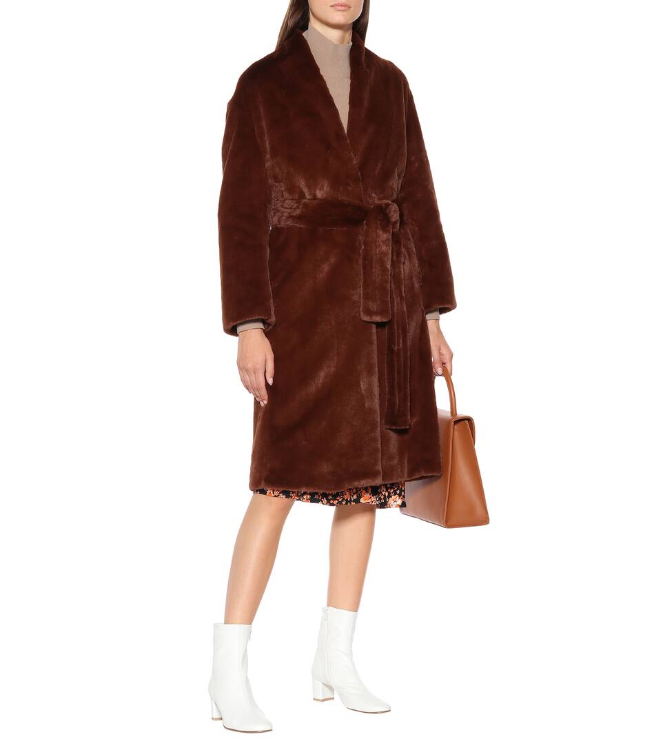 Vince long faux fur coat Clearance