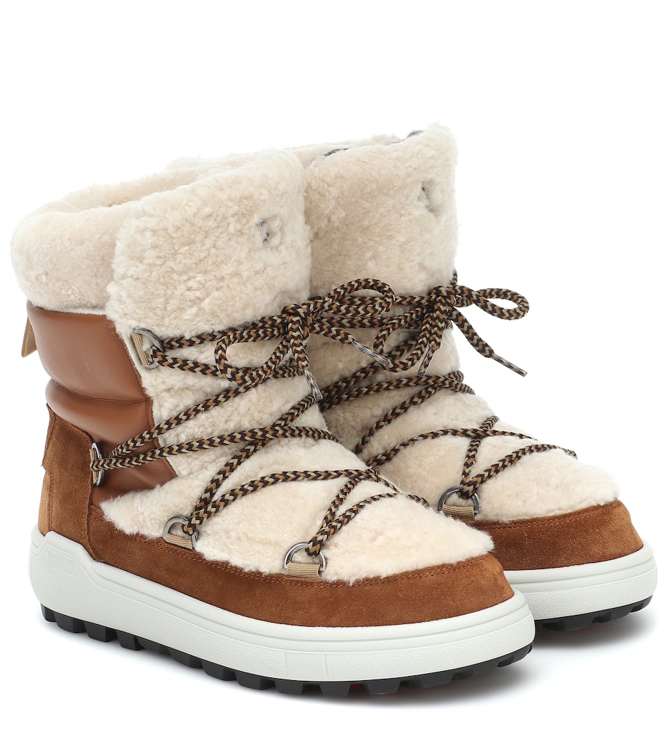Click to view more detailed imagery on our partner's website Bogner Chamonix 3 Shearling Snow Boots In Brown