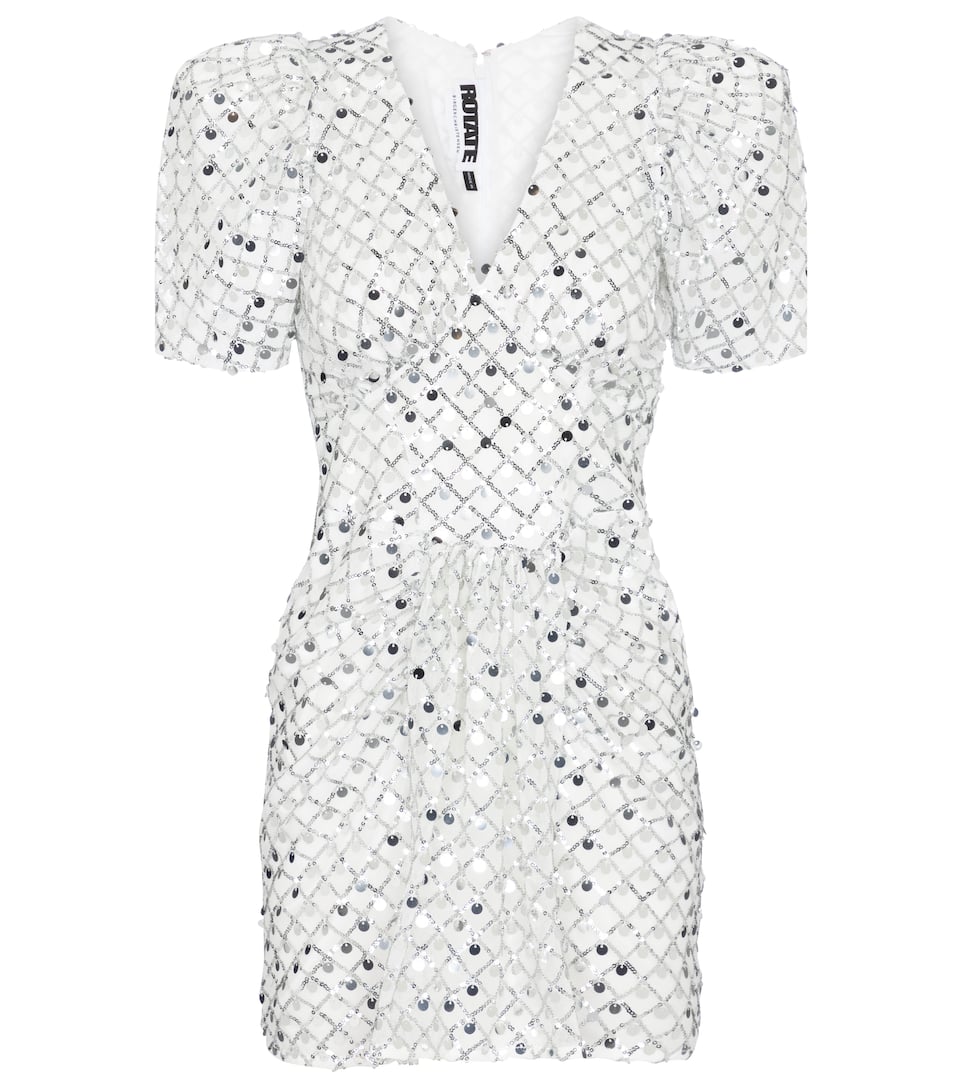 ROTATE BIRGER CHRISTENSEN ALMA METALLIC MIDI DRESS