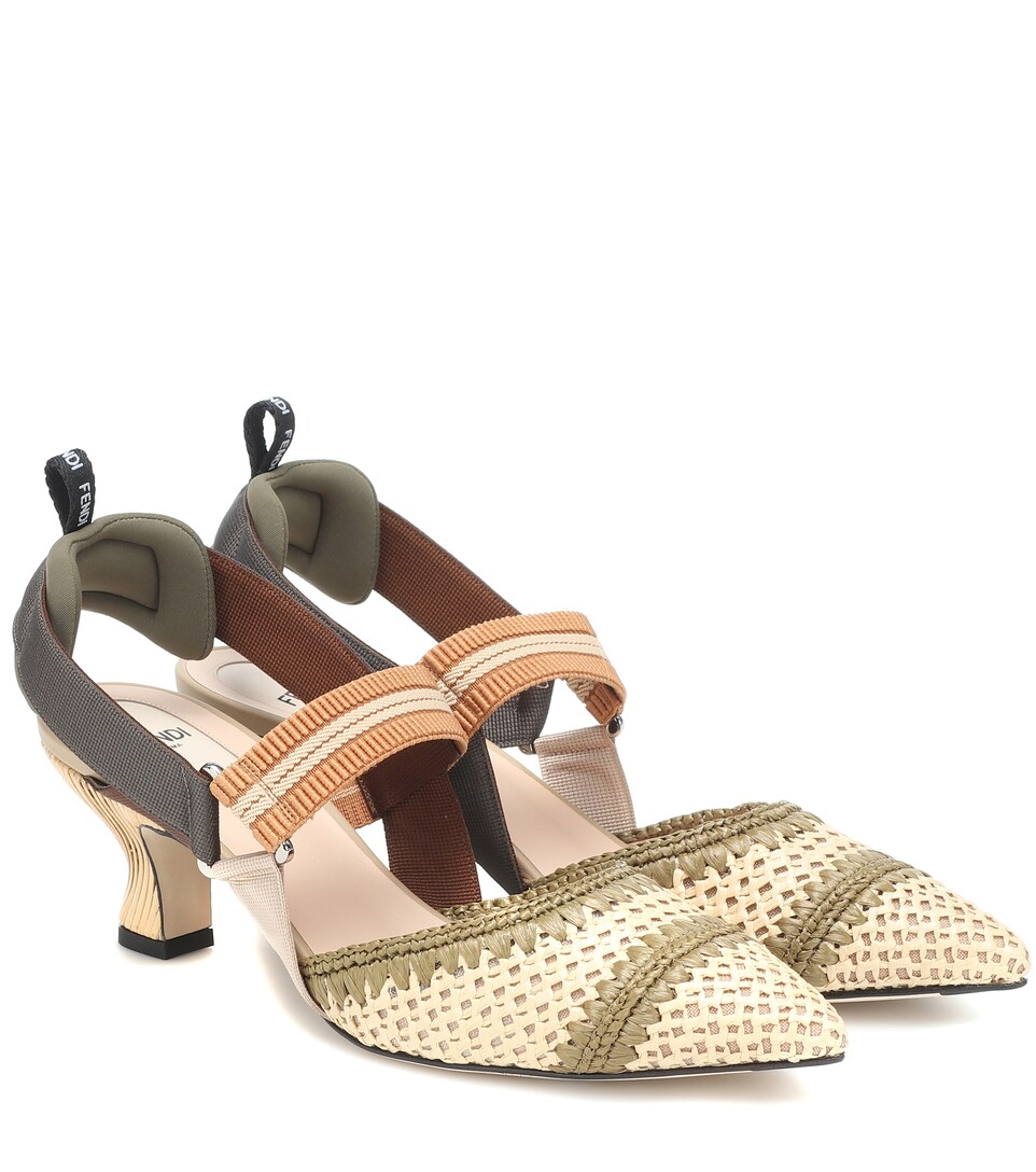 Fendi Colibri Slingback Pumps | ModeSens