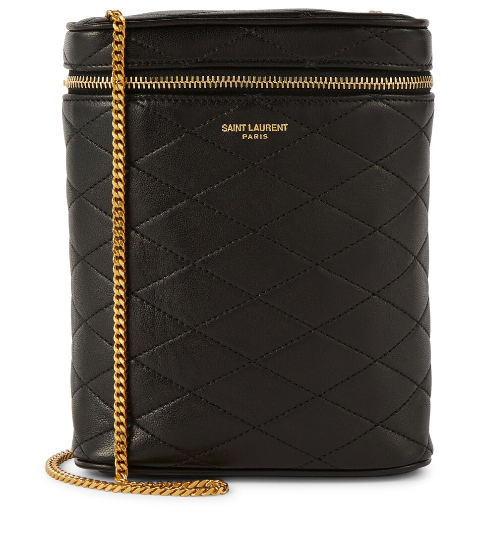 Saint Laurent Vanity Leather Crossbody Bag In é»è² | ModeSens