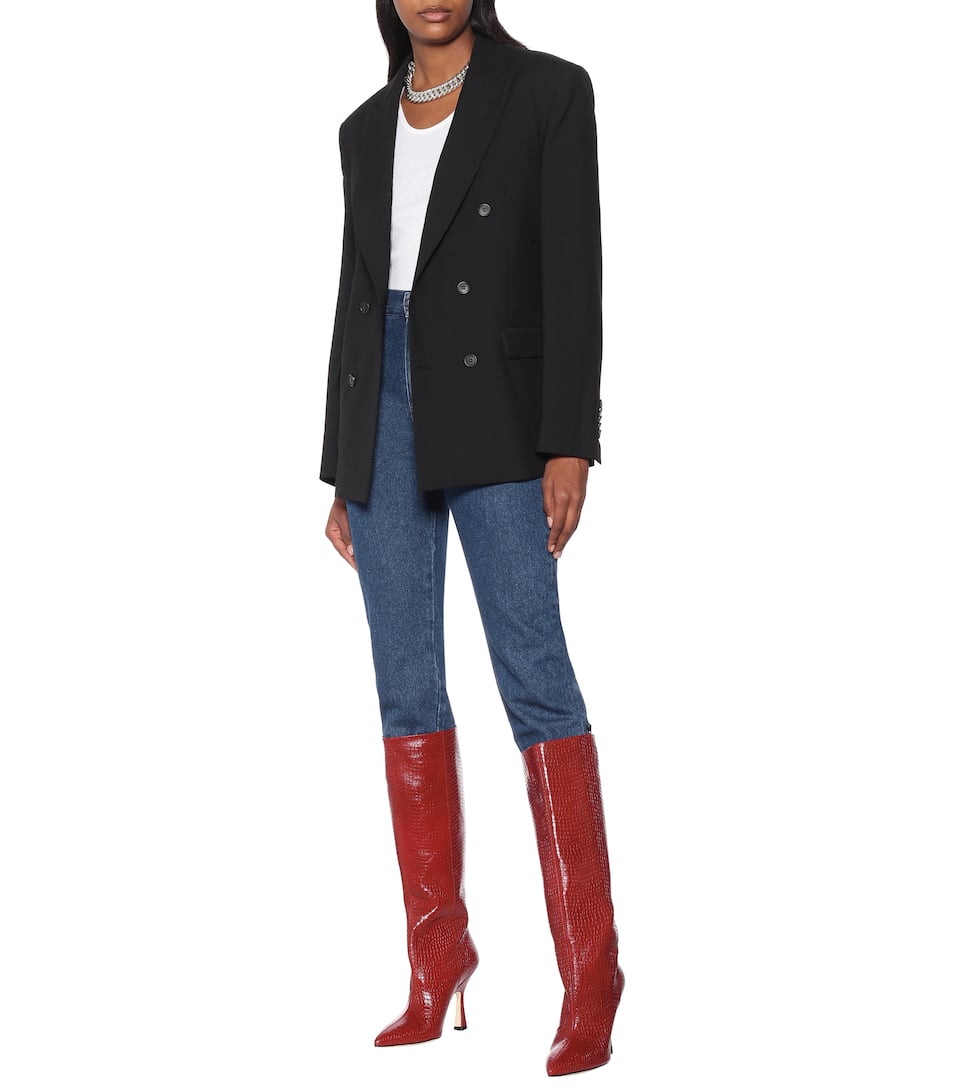 stuart weitzman croc boots