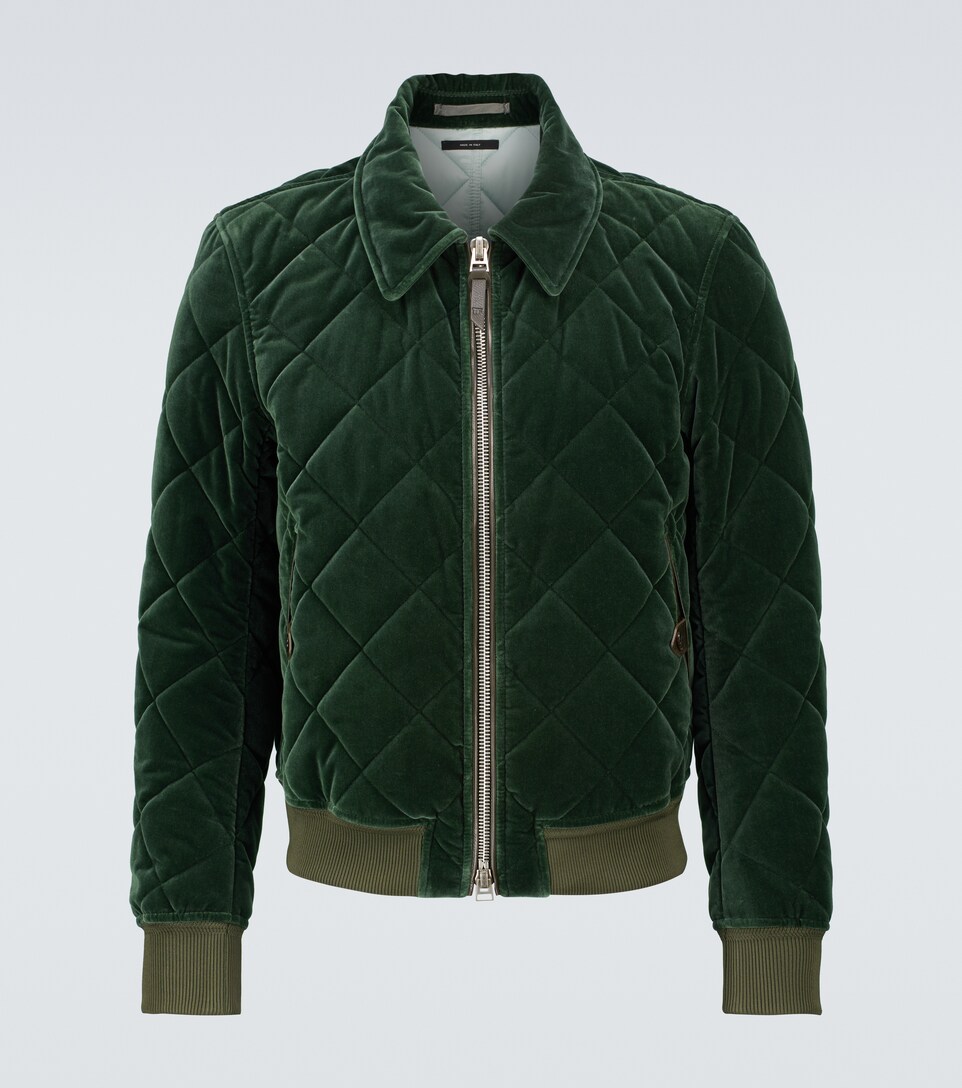 velvet quilted jacket