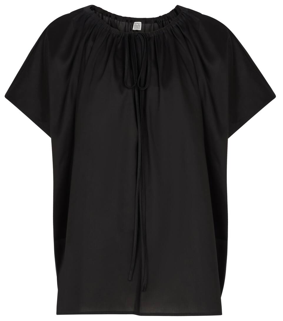 Totême Tie-fastening Oversized Blouse In Black