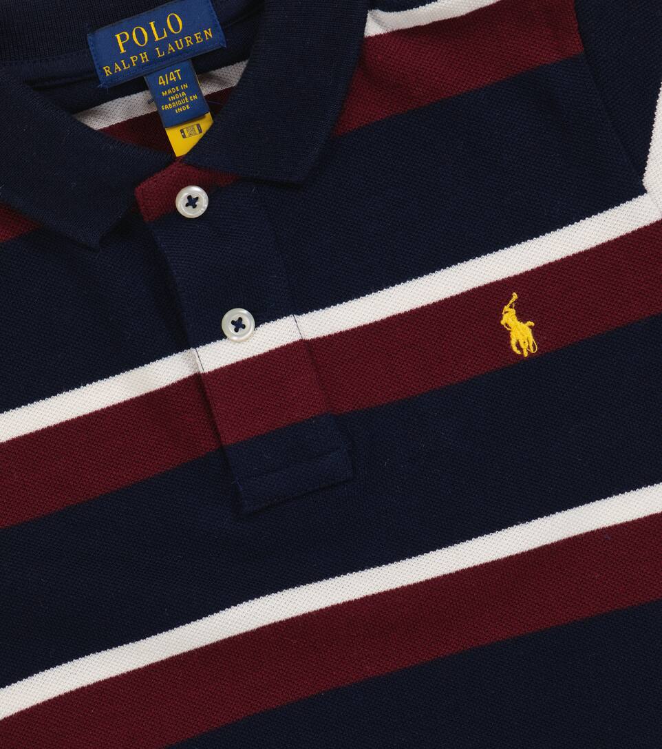Polo Ralph Lauren Kids 条纹棉质面料polo衫 Mytheresa