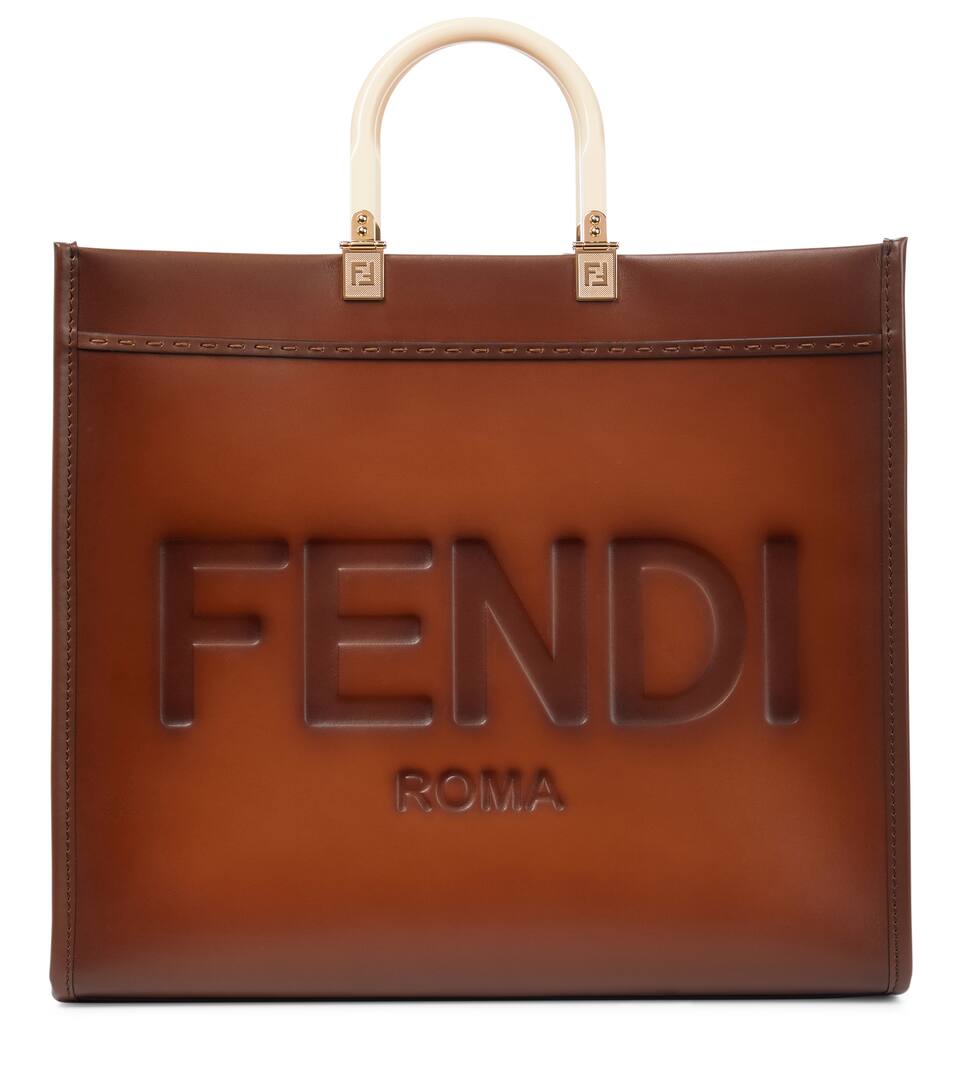 fendi leather shopper