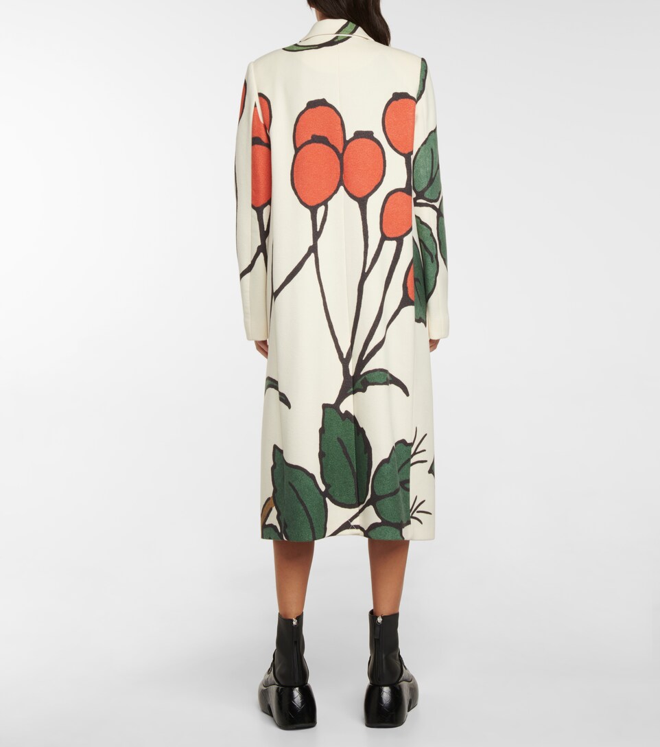 printed wool coat