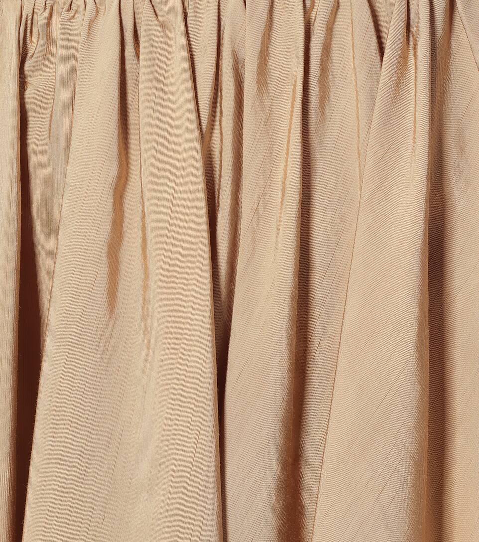 褶裥中长半身裙