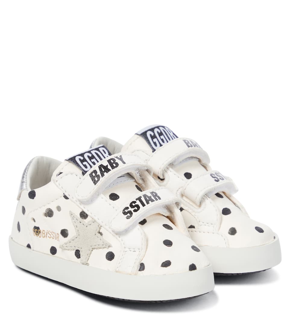 Golden Goose Kids Baby School Polka Dot Leather Sneakers Mytheresa