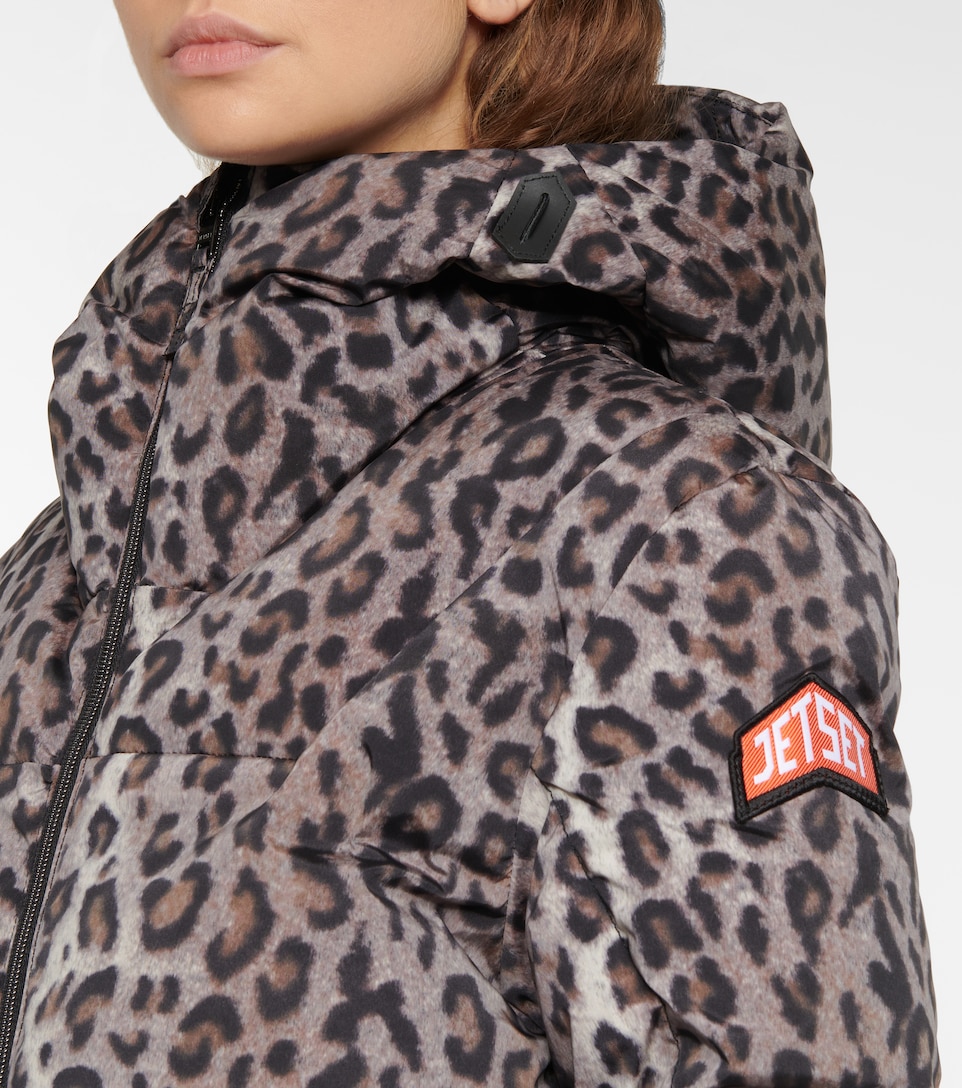 leopard print snow jacket