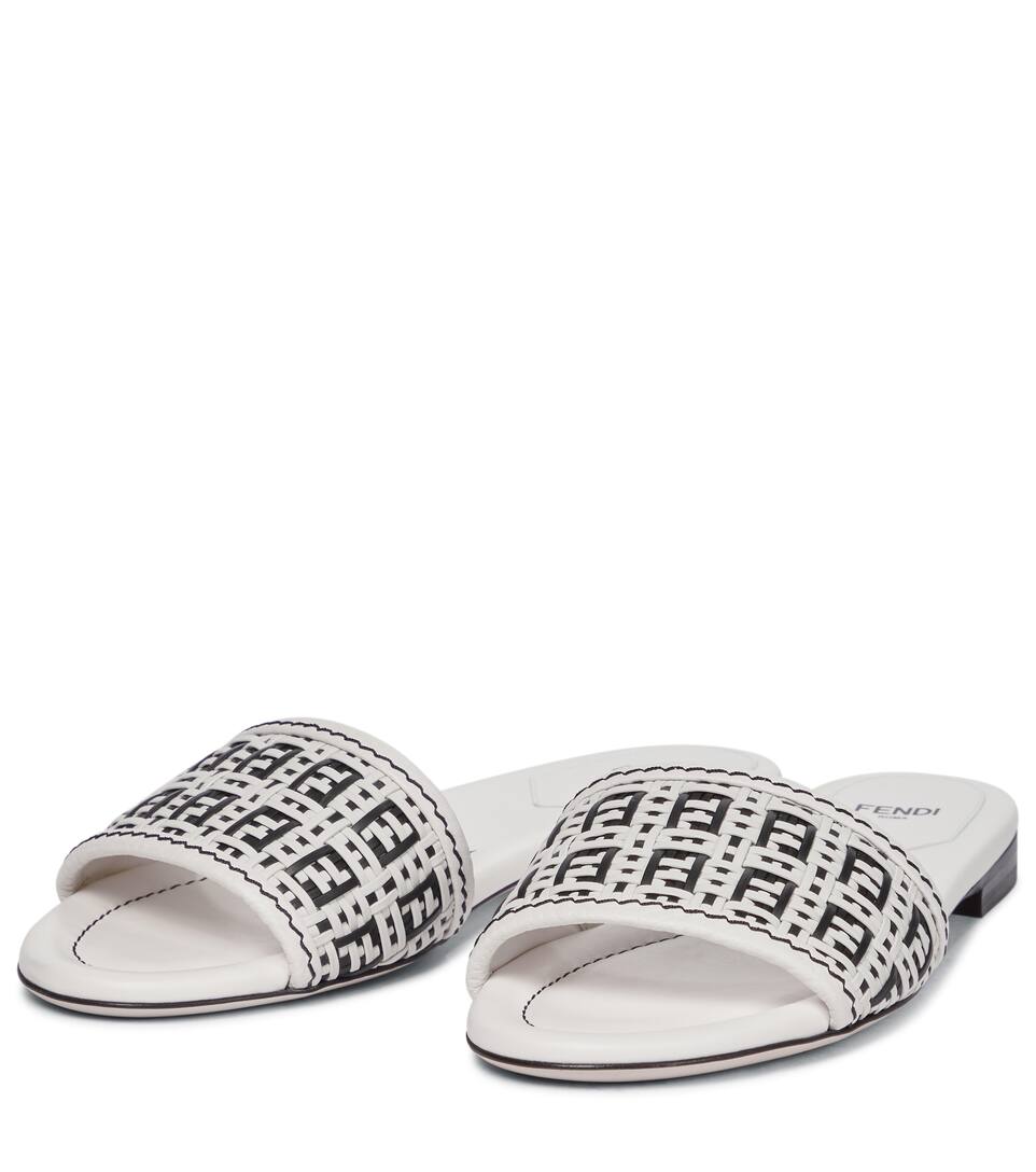 fendi ff interlace slides