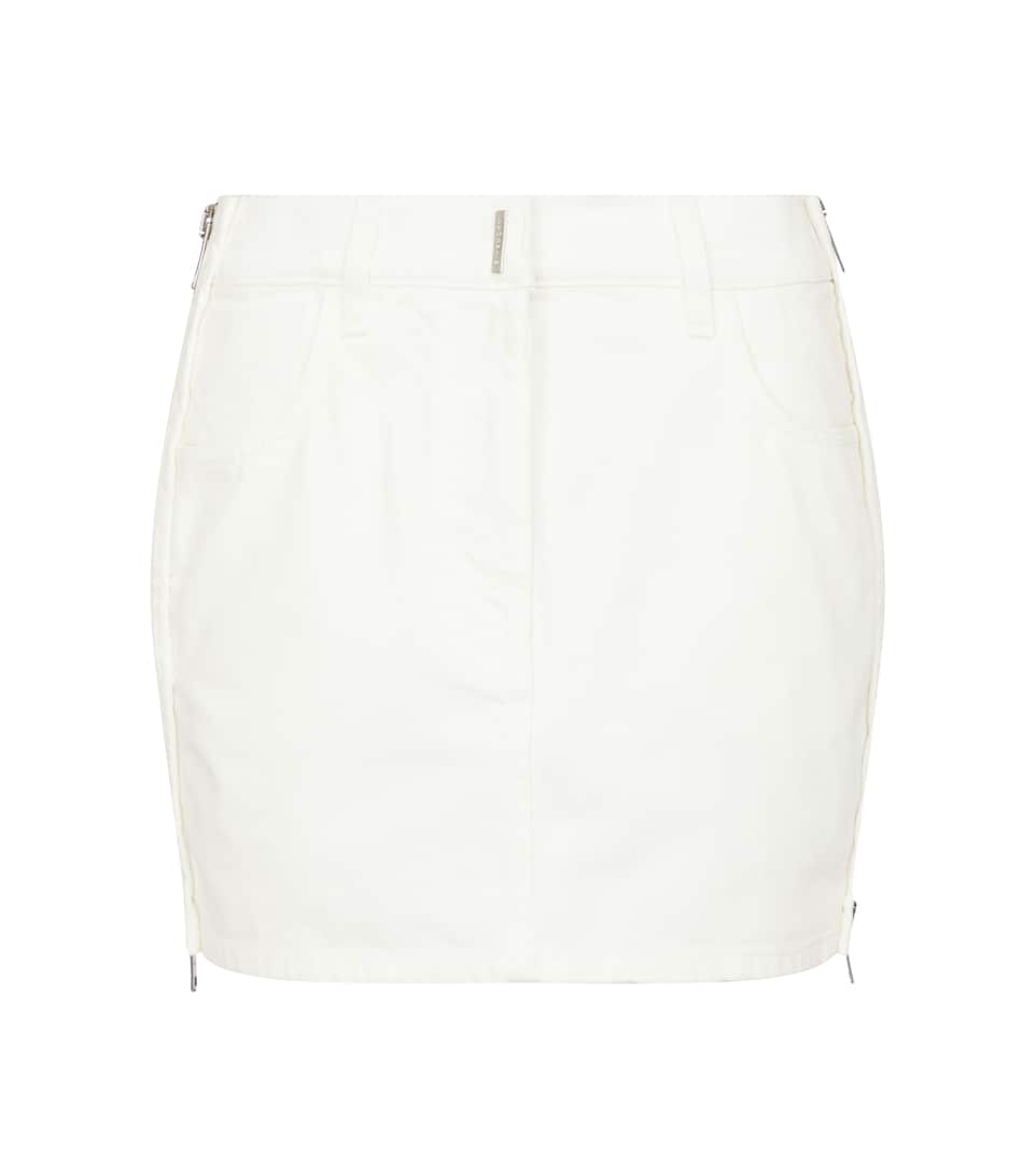 Givenchy High-rise Denim Miniskirt In White