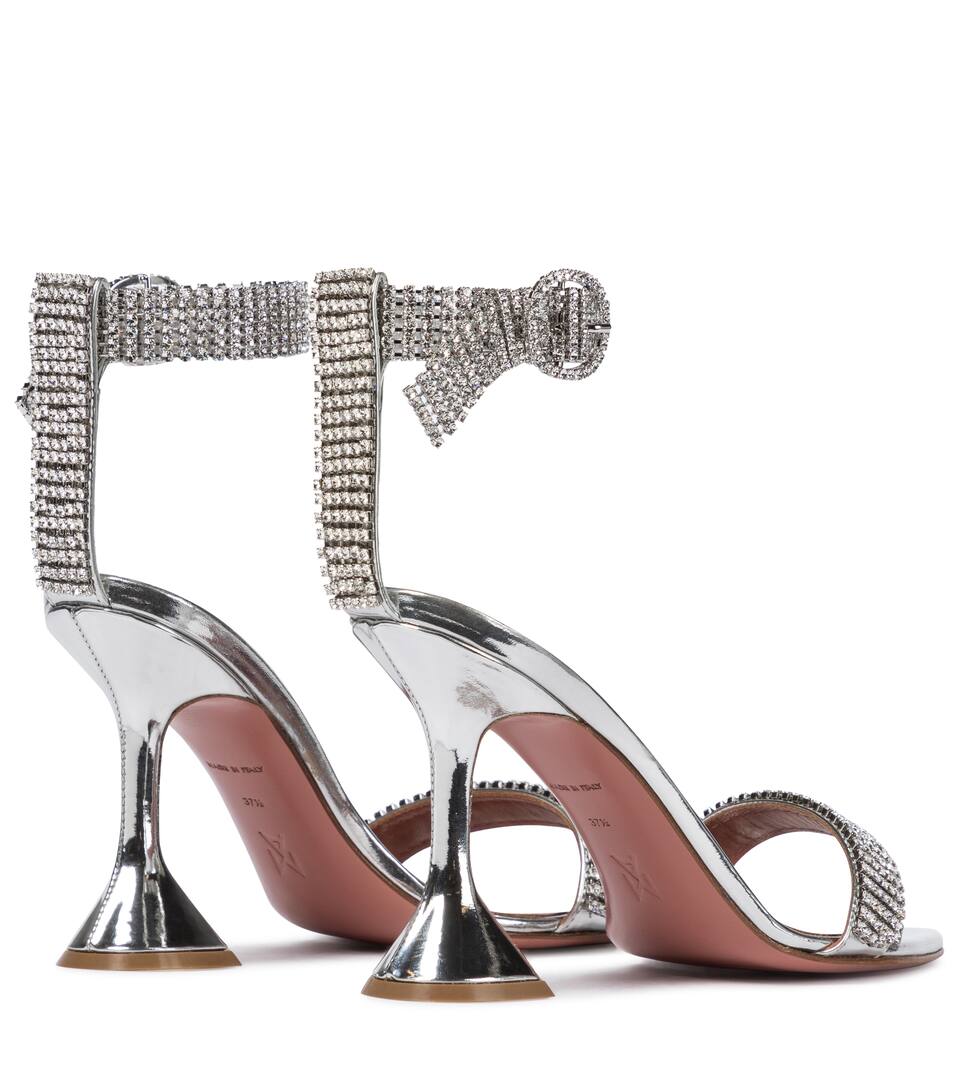 AMINA MUADDI JAH JAH EMBELLISHED LEATHER SANDALS