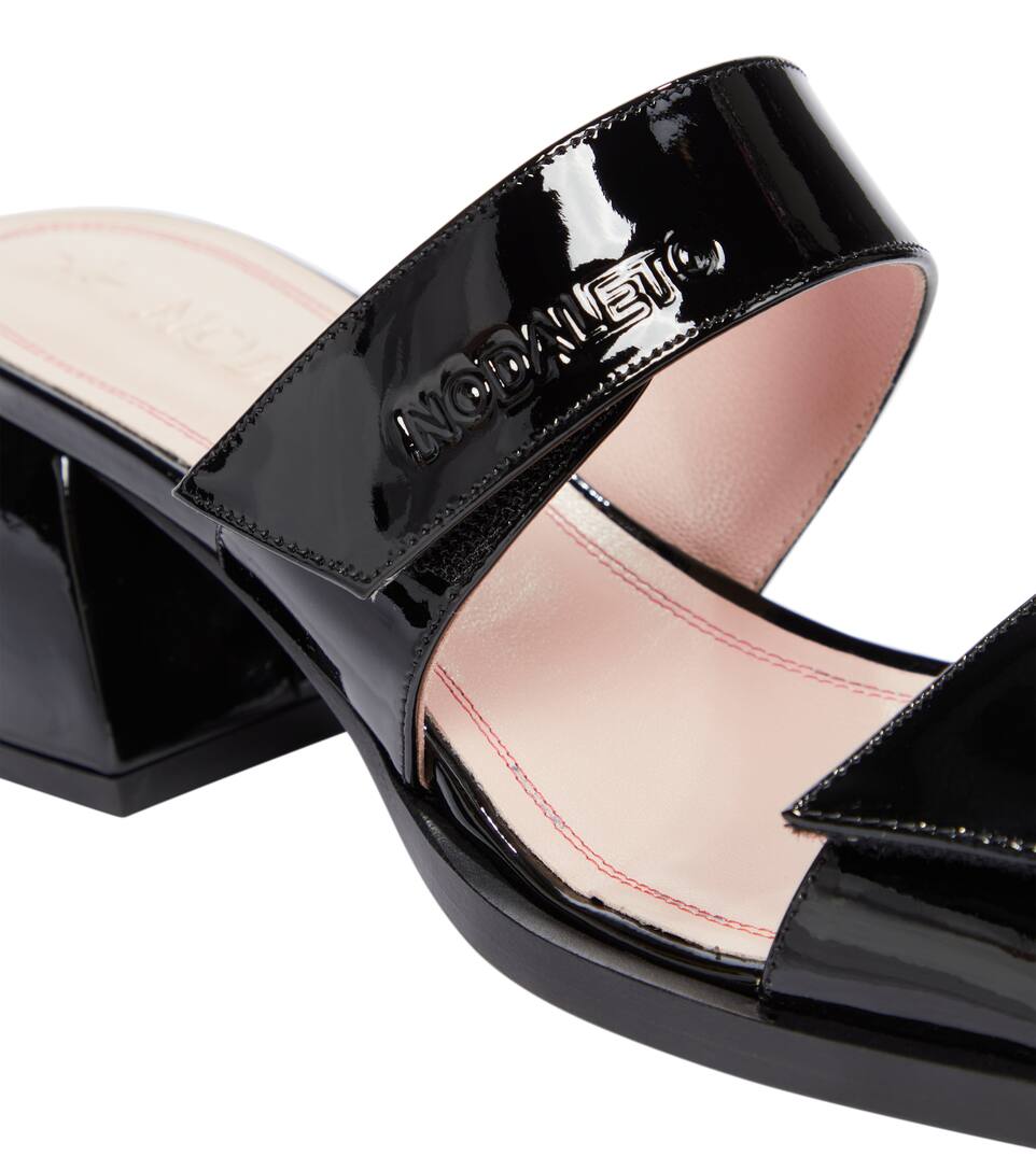 Shop Nodaleto Bulla Sl 45 Patent Leather Sandals In Black