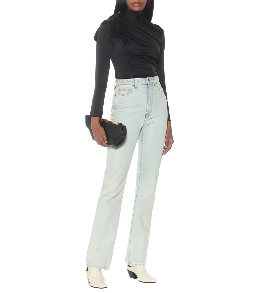 Khaite Danielle高腰直筒牛仔裤 Mytheresa