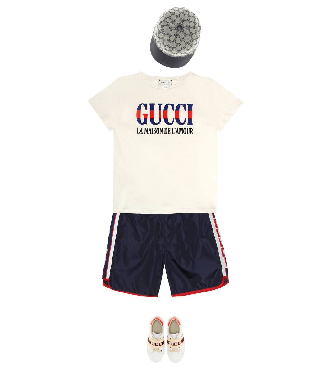 gucci shorts and top