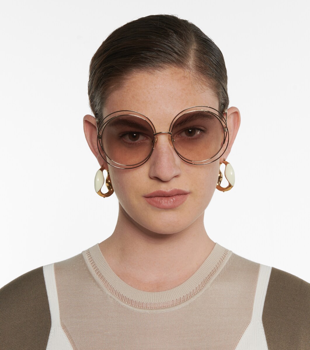 chloe oversized round sunglasses
