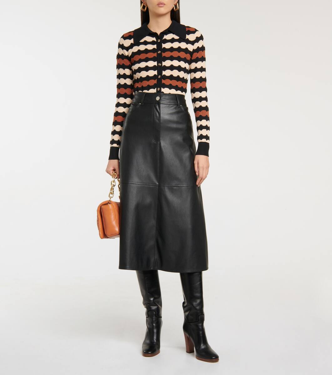 leather midi skirt target