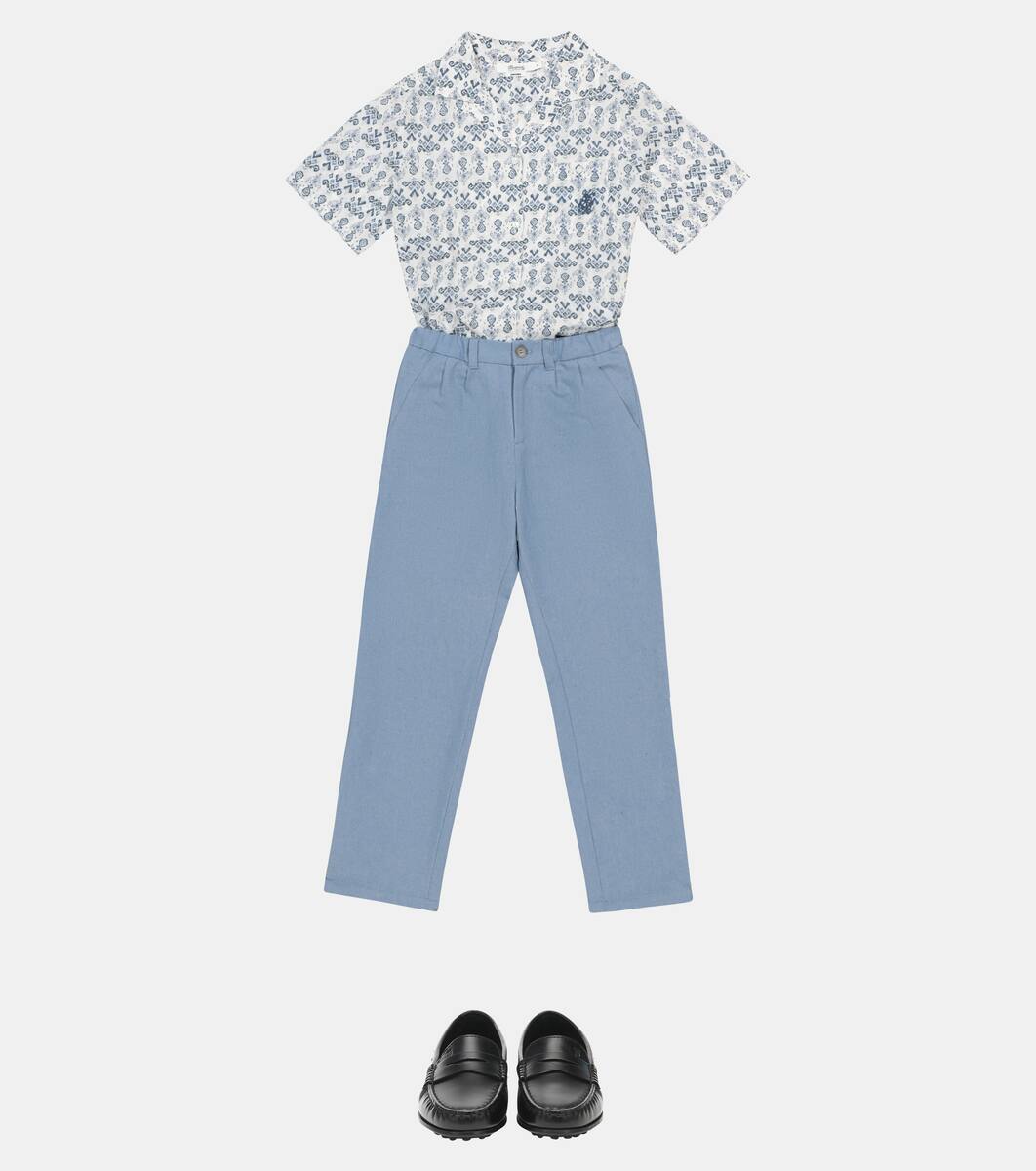 Bonpoint Steve Printed Cotton Shirt Faoswalim