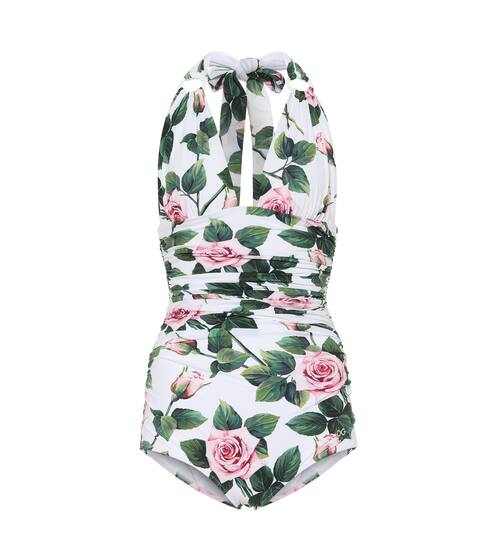 Floral halter swimsuit | Dolce & Gabbana