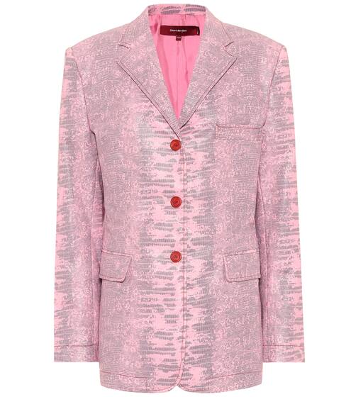 Molly lizard-print cotton blazer | Sies Marjan