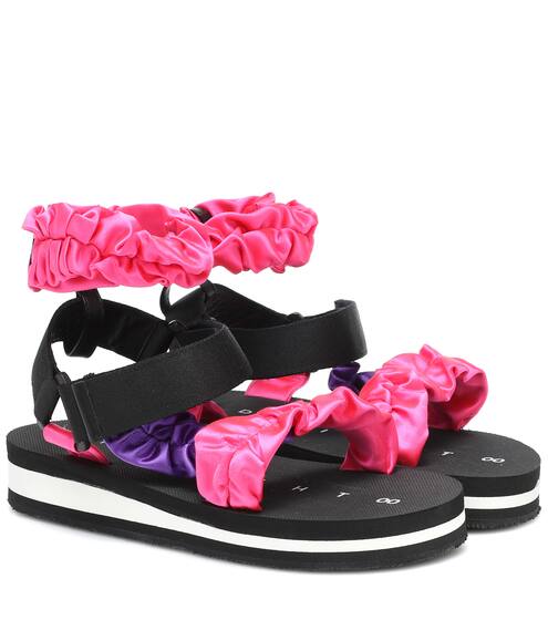 Exclusive to Mytheresa – Satin sandals | Midnight 00