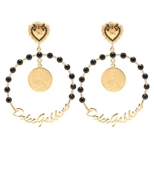 Embellished clip-on hoop earrings | Dolce & Gabbana