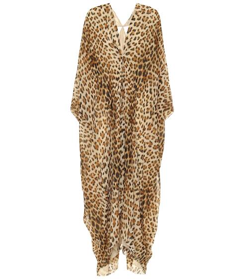 Leopard-print silk kaftan | Roberto Cavalli