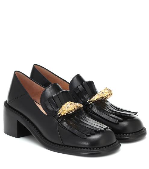Embellished leather loafers | Gucci
