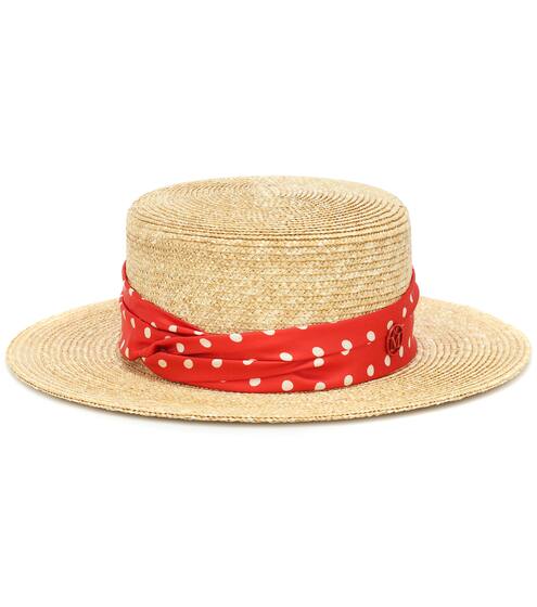 Kiki polka-dot straw hat | Maison Michel