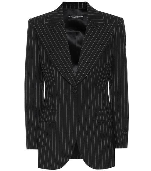 Pinstripe wool-blend blazer | Dolce & Gabbana