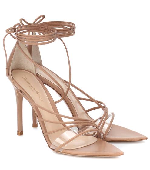 PVC-trimmed leather sandals | Gianvito Rossi