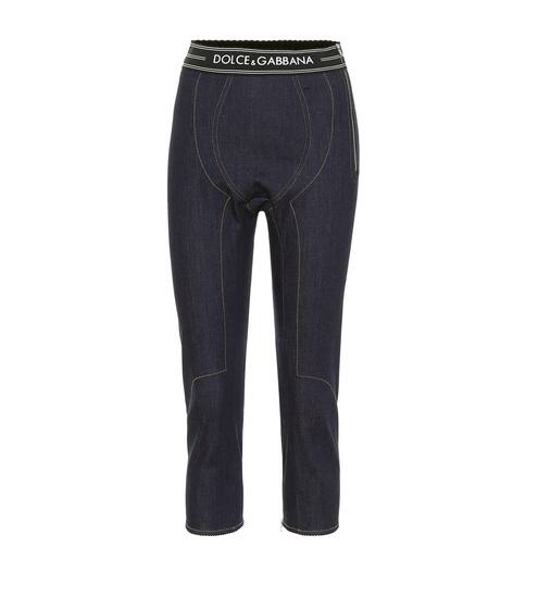 Logo denim biker shorts | Dolce & Gabbana