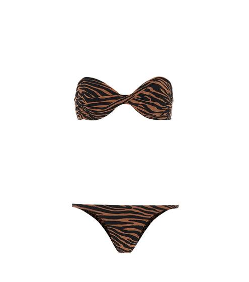 Alexia zebra-print crêpe bikini | Lisa Marie Fernandez