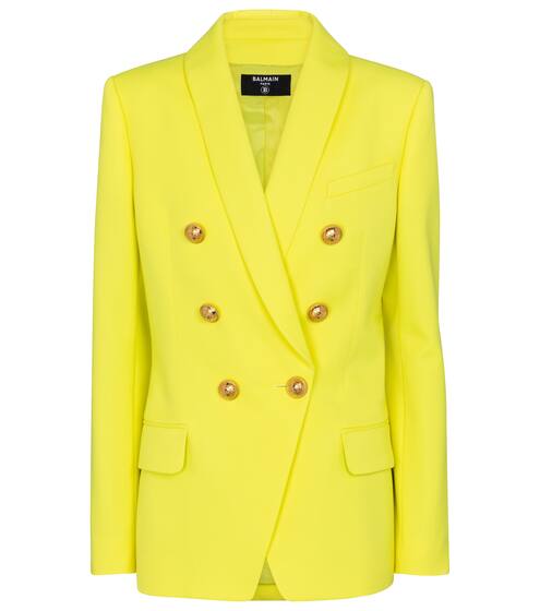 羊毛双排扣西装式外套 | Balmain