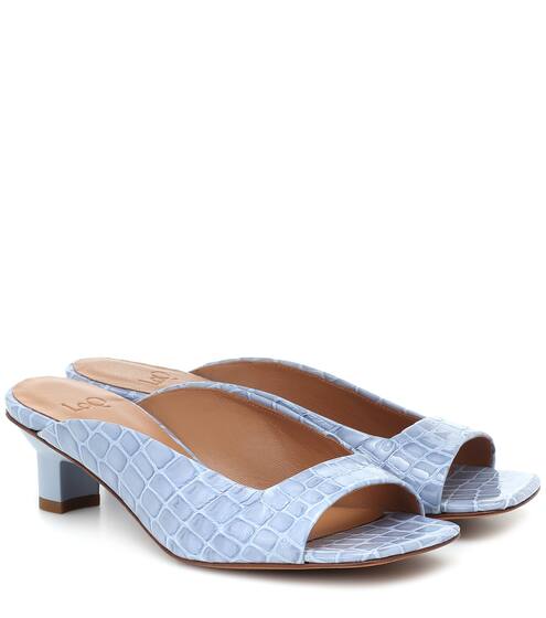 Parma croc-effect leather sandals | LOQ