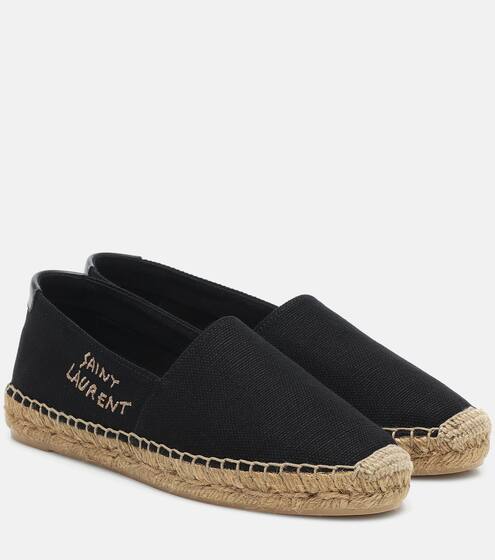 Embroidered canvas espadrilles | Saint Laurent