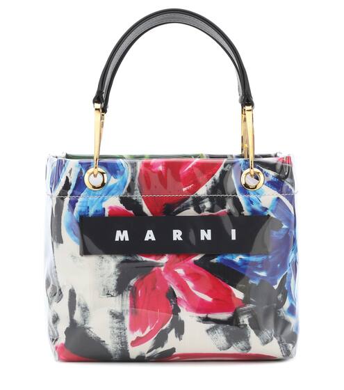 Glossy Grip floral PVC tote | Marni